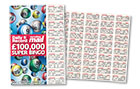 Daily Record newspaper promotional bingo game card produced by IGI Europrint